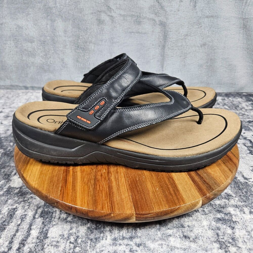 Orthofeet El Dorado Sandals Adjustable Hook Loop Flip Flop Men's Size 13 Wide